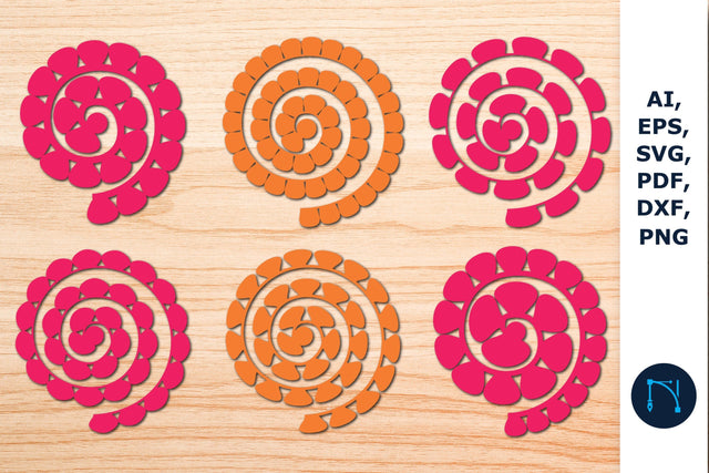 Rolled Paper Flower SVG Bundle SVG MD JOYNAL ABDIN 