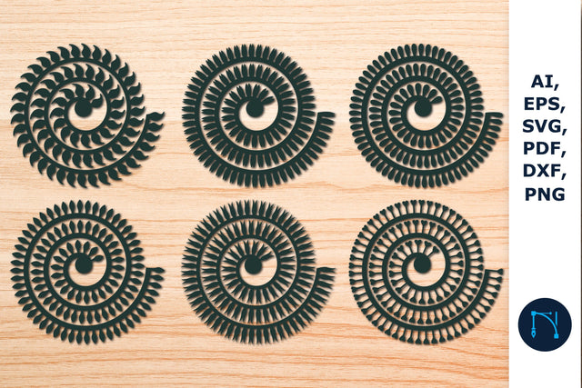 Rolled Paper Flower SVG Bundle SVG MD JOYNAL ABDIN 