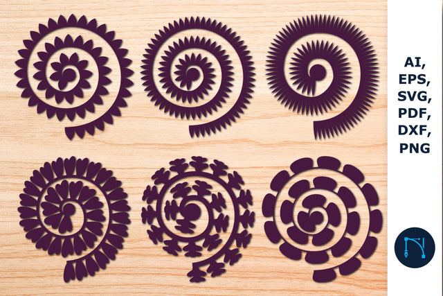 Rolled Paper Flower SVG Bundle SVG MD JOYNAL ABDIN 