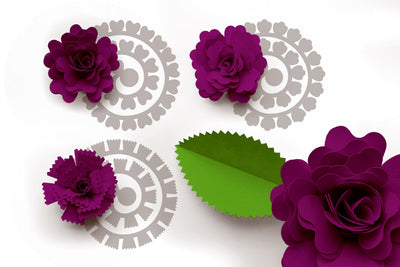 Rolled Paper Flowers SVG - Fancy Petal Shapes 3D Paper Risa Rocks It 