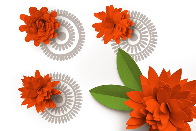 Rolled Paper Flowers SVG - Long Petal Shapes SVG Risa Rocks It 