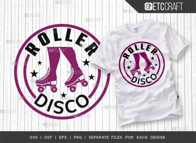 Roller Disco SVG Cut File, Roller Derby svg, Roller Skates Svg, Skate Svg, Sports Svg, Roller Skates Quotes, ETC T00257 SVG ETC Craft 