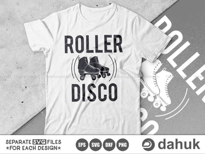 Roller Disco svg , Roller Skates SVG, Roller Derby svg, Cut file, for silhouette, Cricut design space, vinyl cut files SVG dahukdesign 
