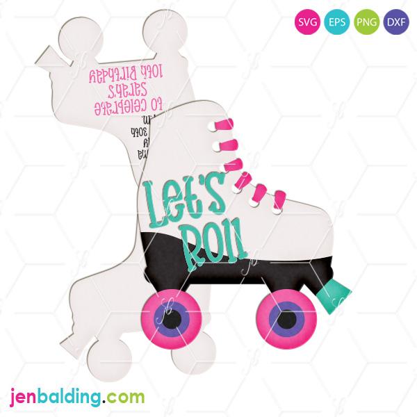 Roller Skate Invitation 3D Paper So Fontsy Design Shop 