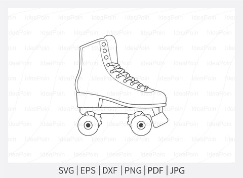 Roller Skates svg, Roller Skates Clipart, Split Roller Skates, Roller Derby svg, Roller Skates outline svg, Roller Skate cut file,Roller svg SVG Dinvect 