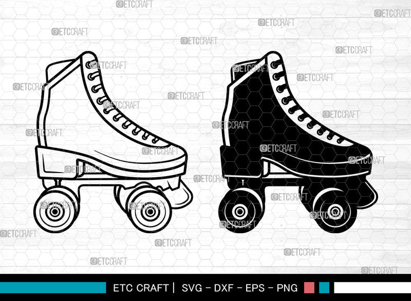 Roller Skates SVG, Roller Skates SVG, Roller Blades Svg, Roller Skating ...