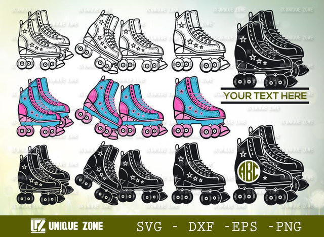 Roller Skating Bundle Svg | Roller Derby Svg | Retro Roller Skates Svg | Roller Skating Svg | SVG Unique Zone 