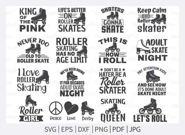 Roller Skating svg, Roller Skating Bundle svg, Adult Skate Night, Roller  Skates saying, Roller Derby quotes, Roller Skating Png, Dxf, Svg - So Fontsy