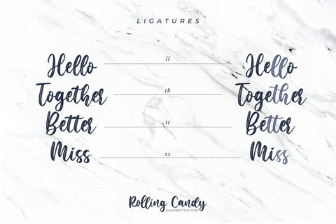 Rolling Candy-Beautiful Handwritten Font Font yumnatype 