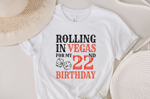 Rolling In Vegas For My 22nd Birthday Svg, Birthday Svg, 22nd Birthday Svg, 22 Years Old Svg, Rolling In Vegas Svg, Vegas Svg, Vegas Brithday Svg, Rolling Dice Svg, Dice Svg, Vegas Trip Svg SVG Fauz 