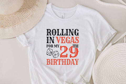 Rolling In Vegas For My 29th Birthday Svg, Birthday Svg, 29th Birthday Svg, 29 Years Old Svg, Rolling In Vegas Svg, Vegas Svg, Vegas Brithday Svg, Rolling Dice Svg, Dice Svg, Vegas Trip Svg SVG Fauz 