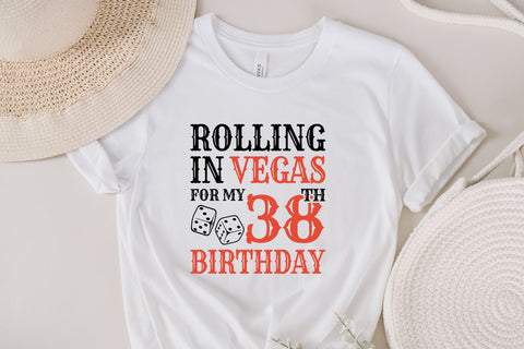 Rolling In Vegas For My 38th Birthday Svg, Birthday Svg, 38th Birthday Svg, 38 Years Old Svg, Rolling In Vegas Svg, Vegas Svg, Vegas Brithday Svg, Rolling Dice Svg, Dice Svg, Vegas Trip Svg SVG Fauz 