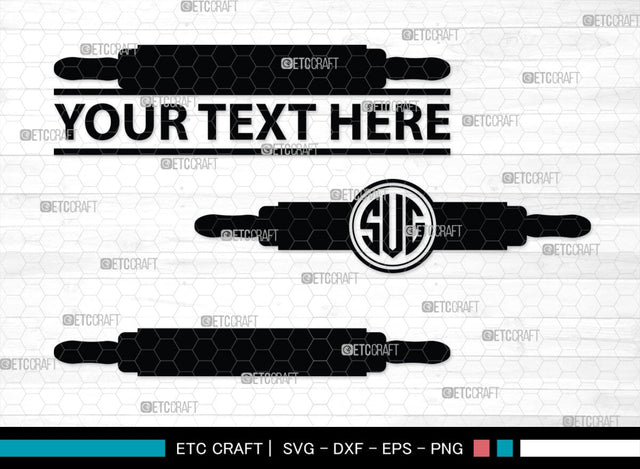 Rolling Pin Monogram, Rolling Pin Silhouette, Rolling Pin SVG, Kitchen Svg, Baking Svg, Cooking Svg, SB00174 SVG ETC Craft 