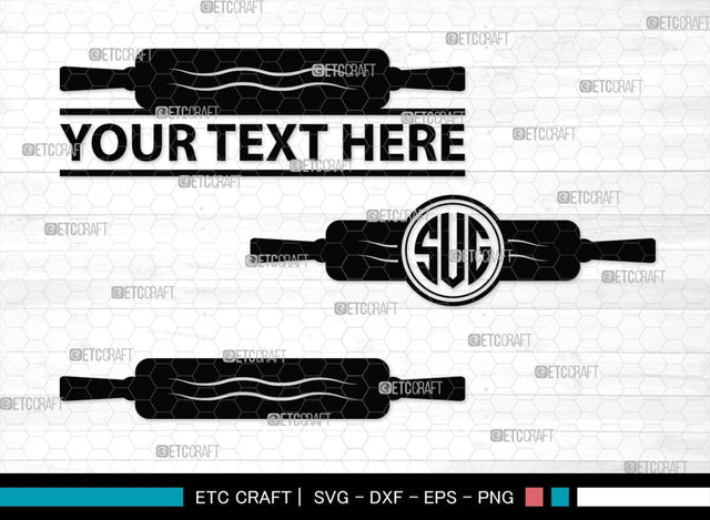 Rolling Pin Monogram, Rolling Pin Silhouette, Rolling Pin SVG, Kitchen Svg, Baking Svg, Cooking Svg, SB00174 SVG ETC Craft 