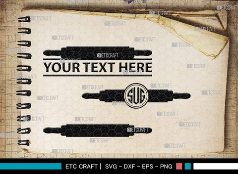 Rolling Pin Monogram, Rolling Pin Silhouette, Rolling Pin SVG, Kitchen Svg, Baking Svg, Cooking Svg, SB00174 SVG ETC Craft 