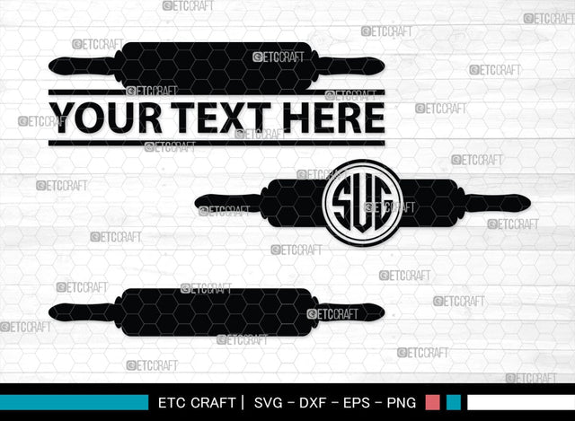 Rolling Pin Monogram, Rolling Pin Silhouette, Rolling Pin SVG, Kitchen Svg, Baking Svg, Cooking Svg, SB00174 SVG ETC Craft 