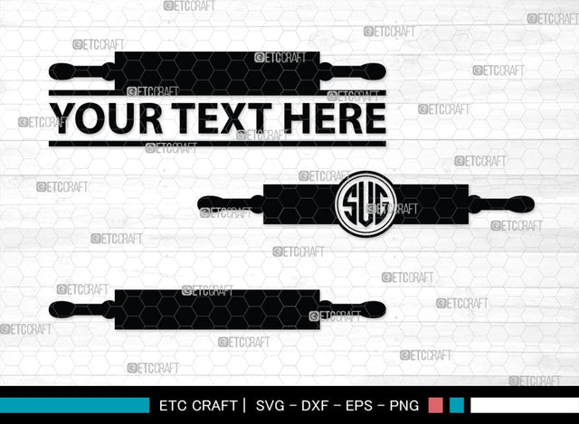 Rolling Pin Monogram, Rolling Pin Silhouette, Rolling Pin SVG, Kitchen Svg, Baking Svg, Cooking Svg, SB00174 SVG ETC Craft 
