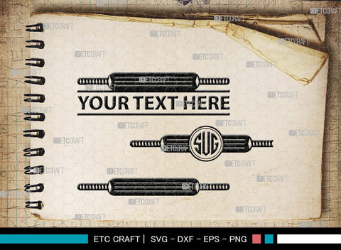 Rolling Pin Monogram, Rolling Pin Silhouette, Rolling Pin SVG, Kitchen Svg, Baking Svg, Cooking Svg, SB00174 SVG ETC Craft 