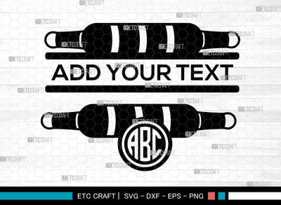 Rolling Pin Monogram SVG, Circle Monogram, Dough Rolling Pin Svg, Baking Svg, Kitchen Svg, Rolling Pin Icon Svg, Rolling Pin Bundle SVG ETC Craft 