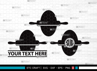 Rolling Pin Monogram SVG | Kitchen Svg | Baking Svg | Bundle | Rolling Pin Clipart SVG ETC Craft 
