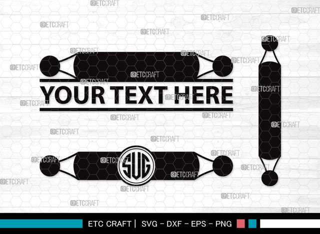 Rolling Pin Monogram SVG | Kitchen Svg | Baking Svg | Bundle | Rolling Pin Clipart SVG ETC Craft 