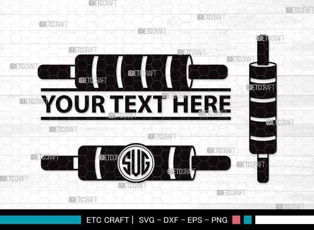 Rolling Pin Monogram SVG | Kitchen Svg | Baking Svg | Bundle | Rolling Pin Clipart SVG ETC Craft 