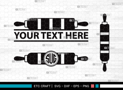 Rolling Pin Monogram SVG | Kitchen Svg | Baking Svg | Bundle | Rolling Pin Clipart SVG ETC Craft 