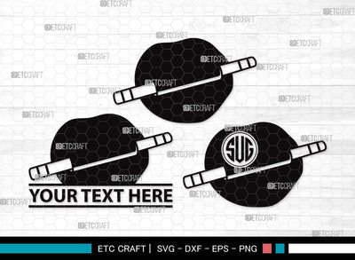 Rolling Pin Monogram SVG | Kitchen Svg | Baking Svg | Bundle | Rolling Pin Clipart SVG ETC Craft 