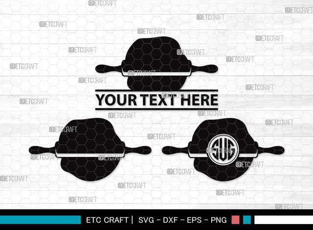 Rolling Pin Monogram SVG | Kitchen Svg | Baking Svg | Bundle | Rolling Pin Clipart SVG ETC Craft 