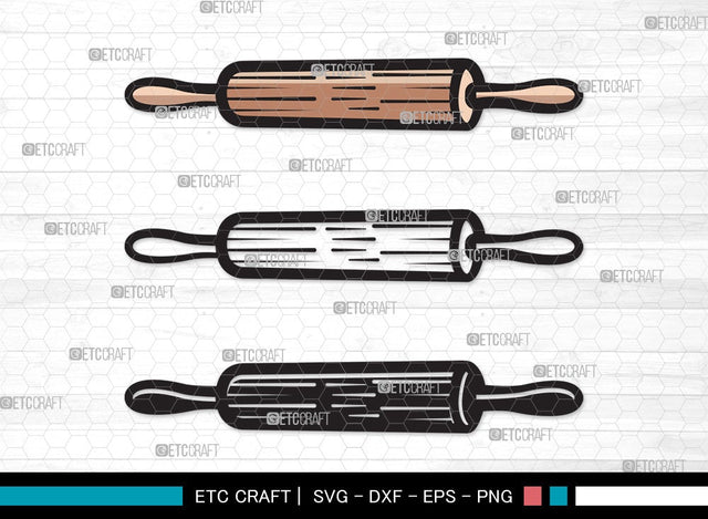 Rolling Pin SVG | Kitchen Svg | Baking Svg | Bundle | Rolling Pin Clipart SVG ETC Craft 