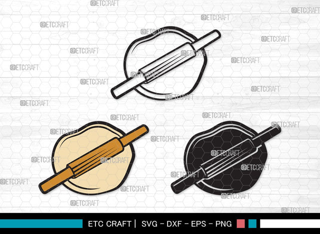Rolling Pin SVG | Kitchen Svg | Baking Svg | Bundle | Rolling Pin Clipart SVG ETC Craft 