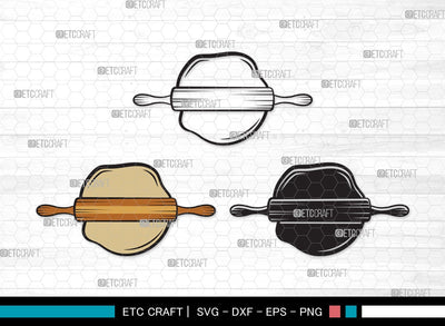 Rolling Pin SVG | Kitchen Svg | Baking Svg | Bundle | Rolling Pin Clipart SVG ETC Craft 