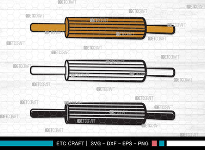 Rolling Pin SVG | Kitchen Svg | Baking Svg | Bundle | Rolling Pin Clipart SVG ETC Craft 