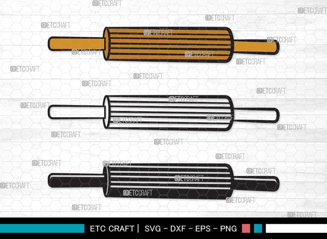 Rolling Pin SVG | Kitchen Svg | Baking Svg | Bundle | Rolling Pin Clipart SVG ETC Craft 