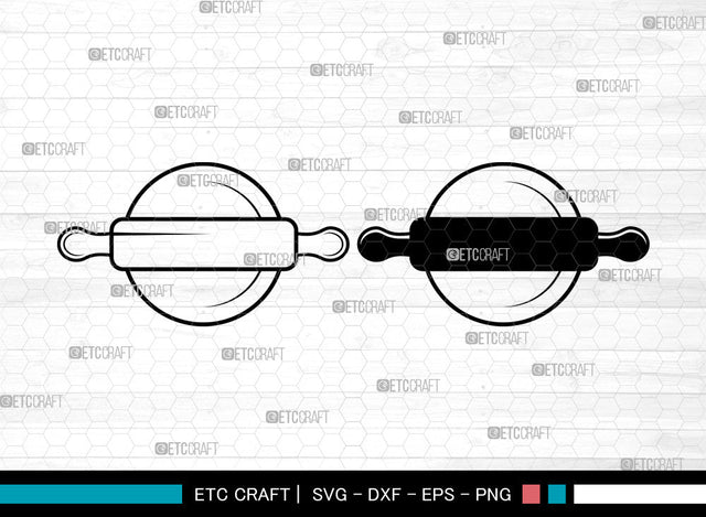 Rolling Pin SVG,Dough Rolling Pin Svg, Baking Svg, Kitchen Svg, Rolling Pin Icon Svg, Rolling Pin Bundle SVG ETC Craft 