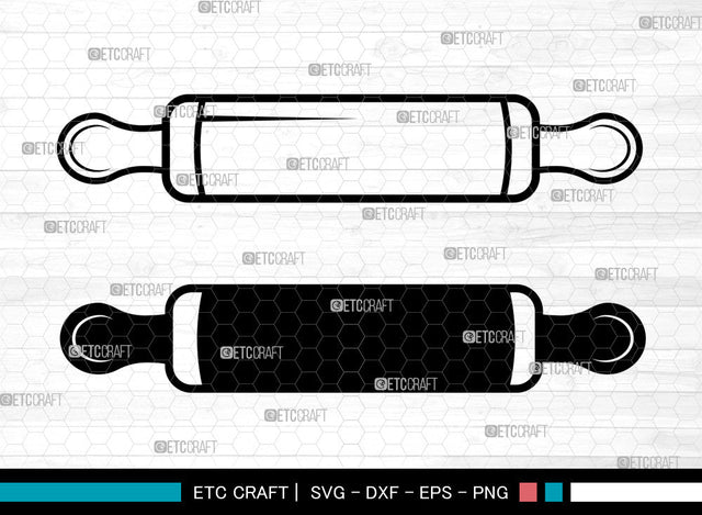 Rolling Pin SVG,Dough Rolling Pin Svg, Baking Svg, Kitchen Svg, Rolling Pin Icon Svg, Rolling Pin Bundle SVG ETC Craft 