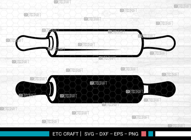 Rolling Pin SVG,Dough Rolling Pin Svg, Baking Svg, Kitchen Svg, Rolling Pin Icon Svg, Rolling Pin Bundle SVG ETC Craft 