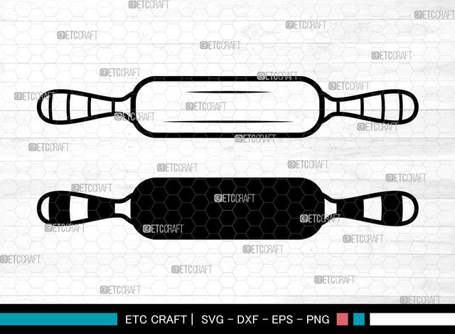 Rolling Pin SVG,Dough Rolling Pin Svg, Baking Svg, Kitchen Svg, Rolling Pin Icon Svg, Rolling Pin Bundle SVG ETC Craft 
