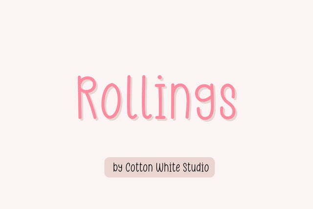 Rollings Font Cotton White Studio 