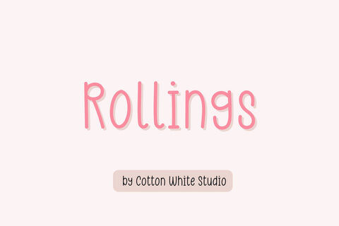 Rollings Font Cotton White Studio 