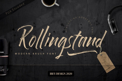 Rollingstand - Brush Stroke Font Font Ibey Design 