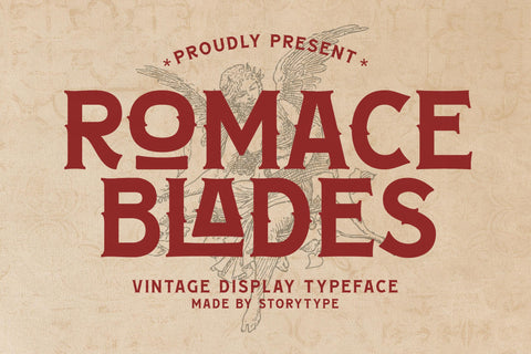 ROMACE BLADES Typeface Font Storytype Studio 
