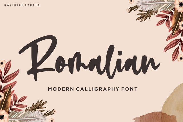 Romalian Modern Calligraphy Font Font Balpirick 