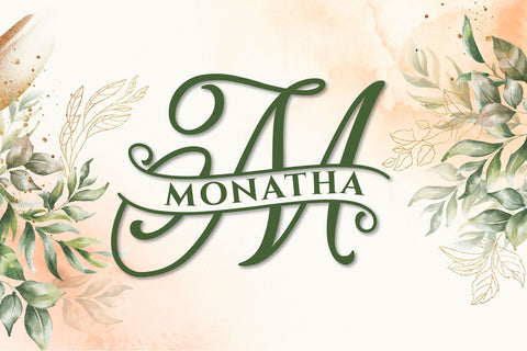 Romantic Loves Monogram Font toni_std 