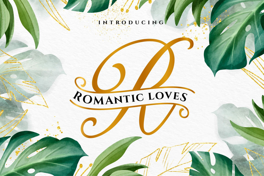 Romantic Loves Monogram - So Fontsy
