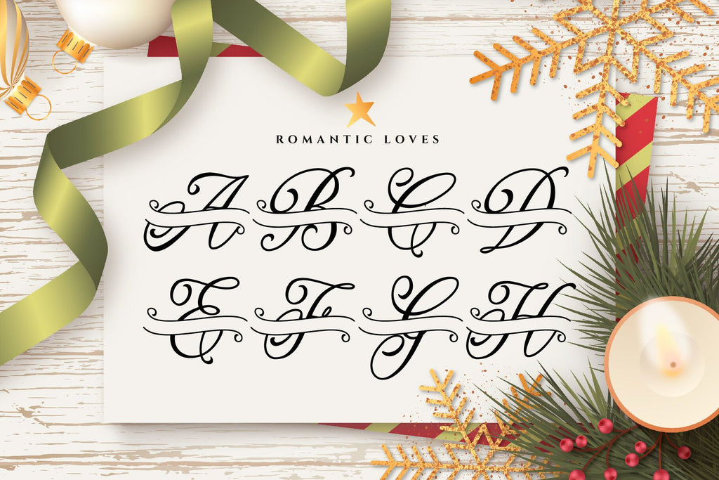 Romantic Loves Monogram - So Fontsy