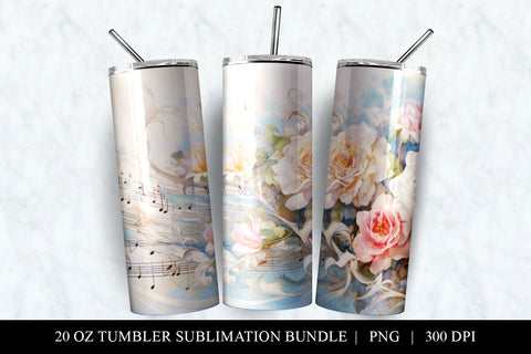 Romantic Melodies 20 oz Skinny Tumbler Sublimation Sublimation BijouBay 