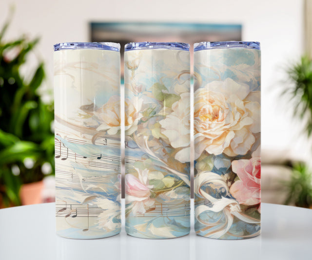 Romantic Melodies 20 oz Skinny Tumbler Sublimation Sublimation BijouBay 