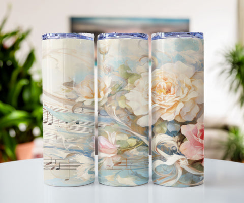 Romantic Melodies 20 oz Skinny Tumbler Sublimation Sublimation BijouBay 