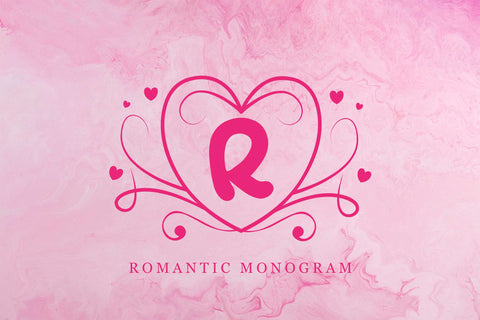 Romantic Monogram Font LetterdayStudio 